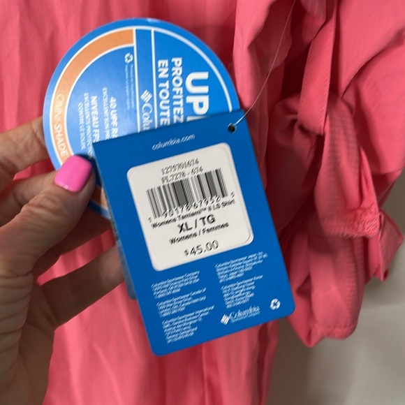 Columbia PFG Women’s Tamiami II LS Button-Up Shirt in melon color, size XL, NWT. - Picture 11 of 13